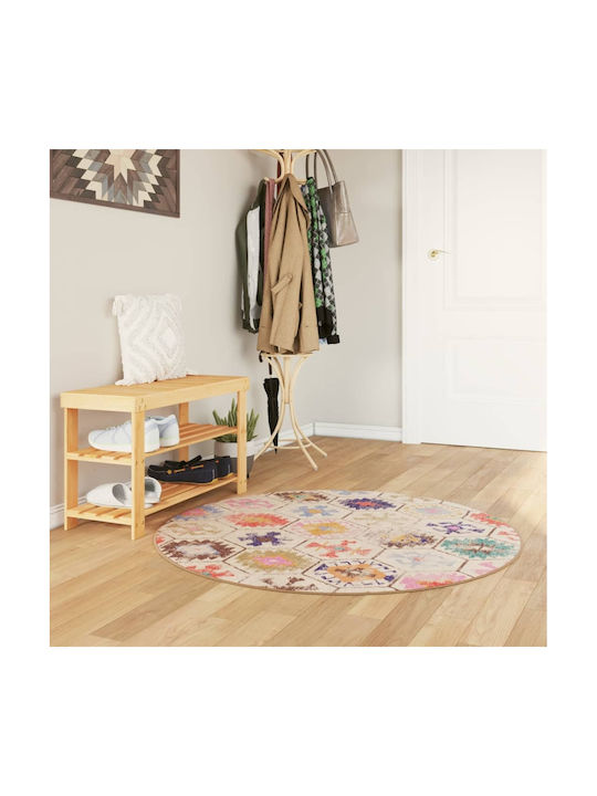 vidaXL Rug Round Colorful