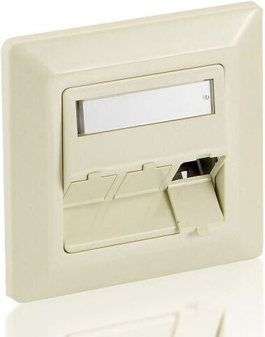 Equip Μονή Πρίζα Δικτύου RJ45 με Πλαίσιο σε Λευκό Χρώμα 761304