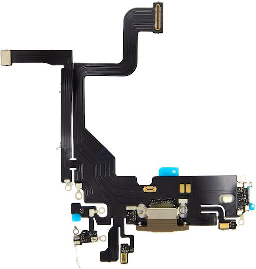 Καλωδιοταινία με Θύρα Φόρτισης σε Χρυσό χρώμα για iPhone 13 Pro
