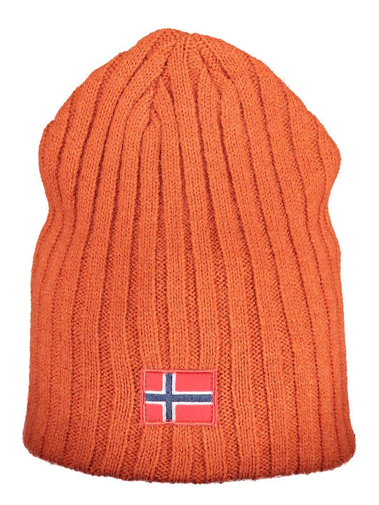 Squola Nautica Italiana Beanie Unisex Beanie Gestrickt in Orange Farbe