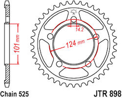JT Sprockets Заден зъбен колело за KTM ХЕРЦОГ / Супер ДЮК