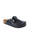 Leon Med 4250 Leather Anatomic Clogs Black