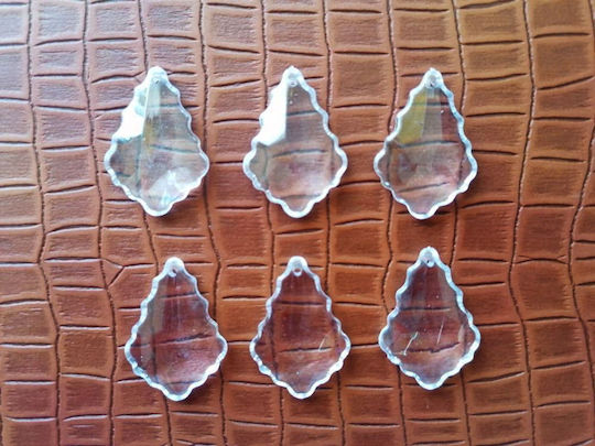 Plastic Craft Beads Transparent 6pcs 4mm