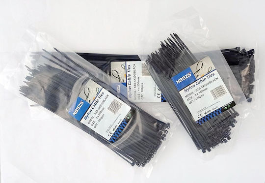 KAL Electronics Δεματικά Καλωδίων Πλαστικά 250mmx4mm σε Μαύρο χρώμα (100τμχ) (KALSZS4X250B)