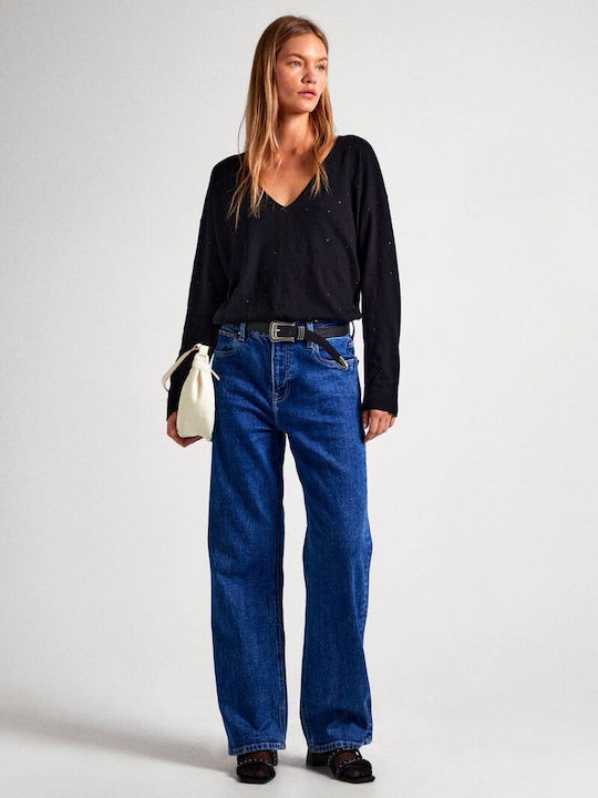 Pepe Jeans Women's Long Sleeve Sweater Black