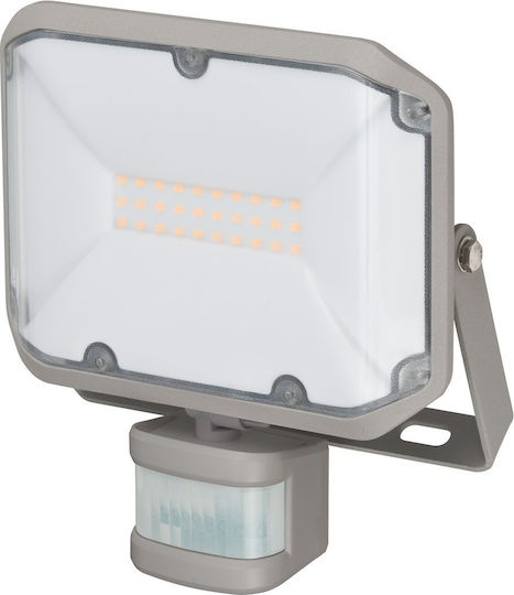 Brennenstuhl Στεγανός Προβολέας LED 20W Θερμό Λευκό 3000K με Αισθητήρα Κίνησης IP44