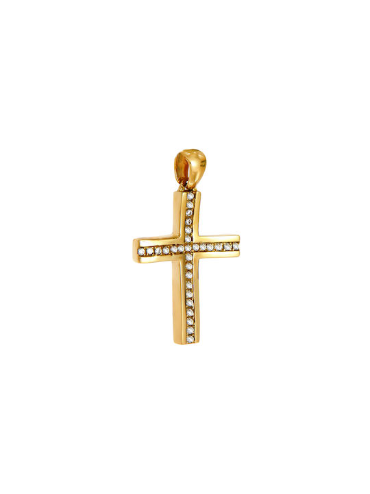 Daskalakis Damen Gold Kreuz 14K