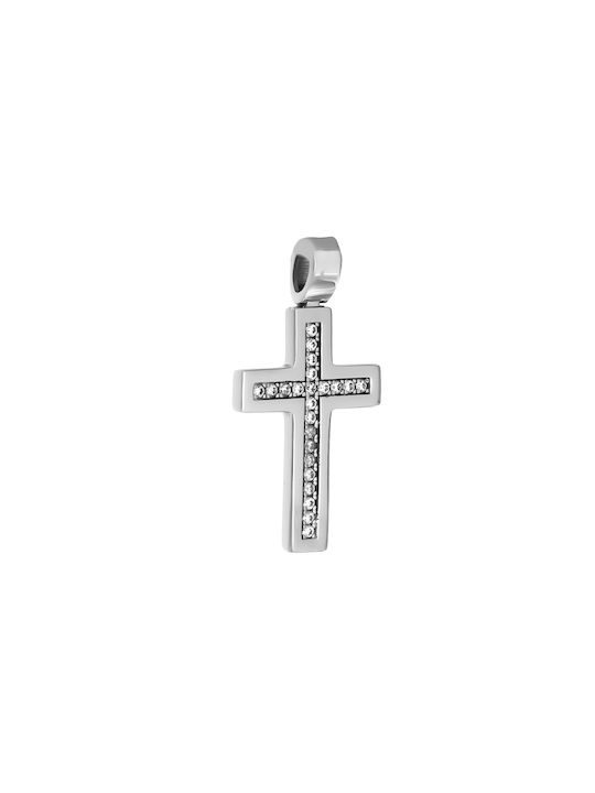 Daskalakis Damen Weißgold Kreuz 14K