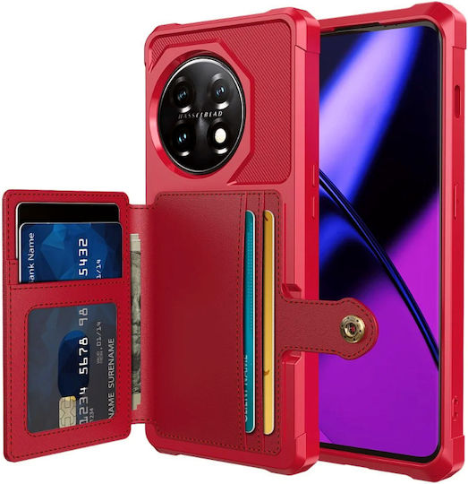 HappyCase Brieftasche Silikon 0.5mm Rot (OnePlus 11)