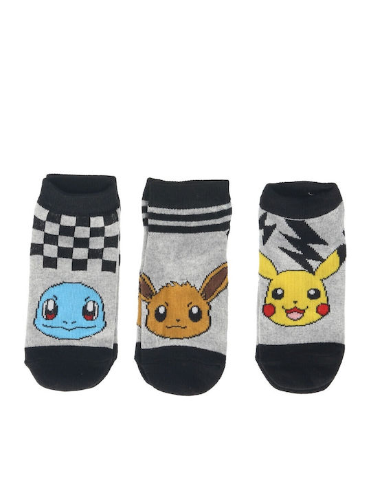 Παιδικά Σοσόνια Pokémon Γκρί 3 Ζευγάρια