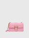 Pinko Classic Love Leather Women's Bag Shoulder Pink