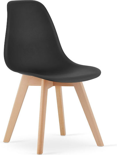 Scaun Bucătărie Kito 46x54.5x80buc Black and Natural