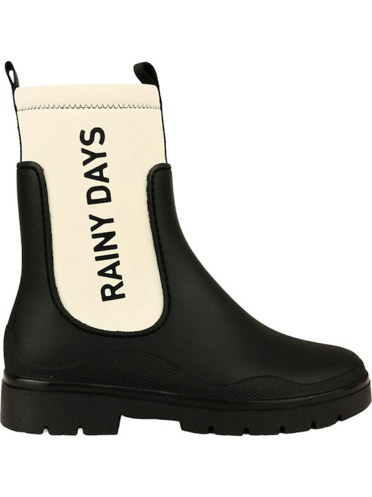 Γυναικείες Γαλότσες Black/Beige