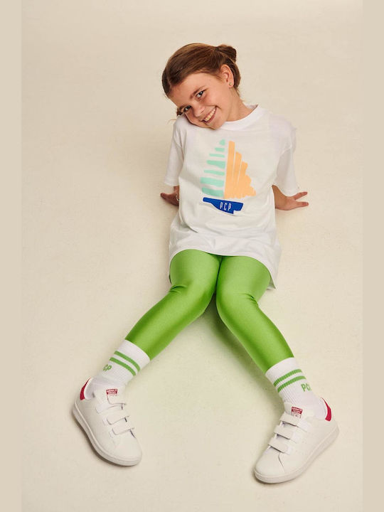 PCP Kinder Leggings Lang Γυαλιστερό Λάιμ (Shiny Lime) Shiny