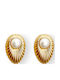 Kloxx Earrings made of Steel Gold Plated with Pearls