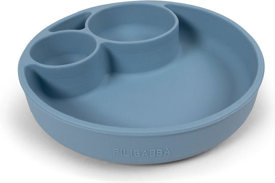 Filibabba Baby Food Bowl made of Silicone Blue