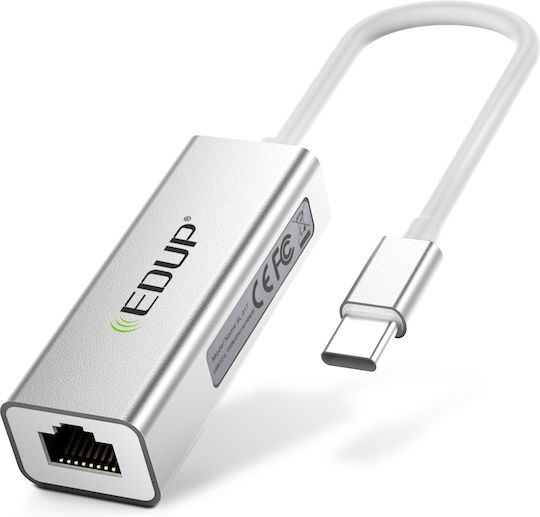 EDUP EP-9802 USB-C Network Adapter with Wired Gigabit Ethernet Connection