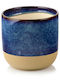 Polnix Vintage Planter Ceramic Blue 13x13x13cm.
