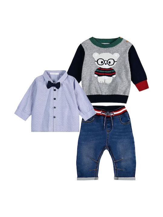 Energiers Kids Set with Pants Winter 3pcs Blue