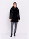 Matis Fashion Women's Long Fur Black
