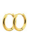 Theodora's Jewellery Men's Earrings Hoops made of Steel Gold Plated