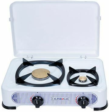 Calfer Gas Countertop Burner Flüssiggas Double Weiß