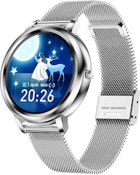 Senbono MK20 03 Stainless Steel 40mm Smartwatch με Παλμογράφο (Ασημί)
