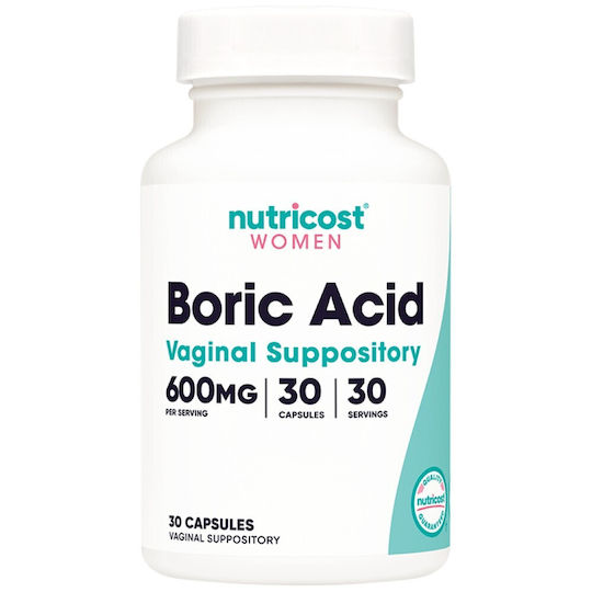 Nutricost Boric Acid Produse pentru Igiena Intima 600 mg 30buc