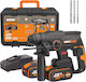 Worx Impact Demolition Hammer Battery 20V 1x4Ah with Chuck SDS Plus