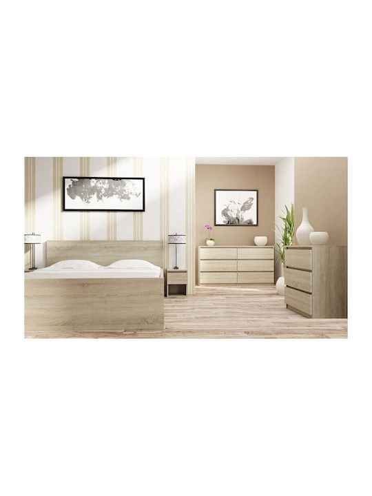 Comoda pentru Dormitor M3 cu 3 sertare Sonoma 70x40x77buc