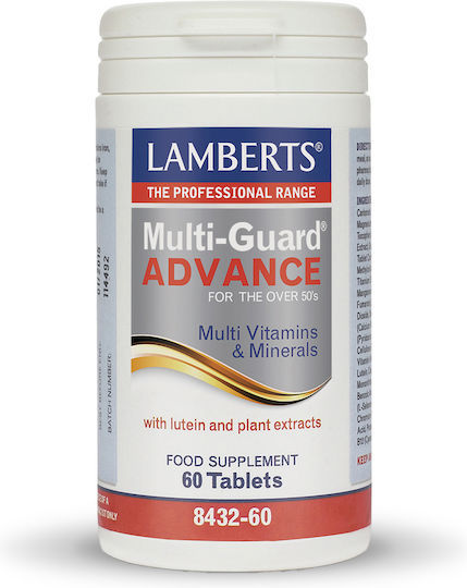 Lamberts Multi-Guard Advance Multivitamin for Energy, Immune System Boost & the Hair suitable for adults 50+ 60 Tablets
