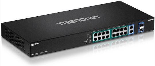 Trendnet TPE-TG182F Comutator Negestionat Strat 2 PoE+ cu 18 Porturi Gigabit (1Gbps) Ethernet și 2 Porturi SFP