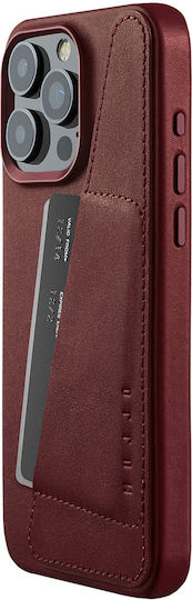 Mujjo Wallet Piele 1mm Burgundy (iPhone 15 Pro Max)