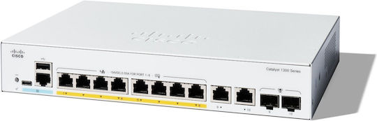 Cisco Managed L2 PoE+ Switch with 8 Gigabit (1Gbps) Ethernet Ports