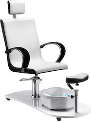 Elegant Furniture Pedicure Chair with Adjustable Height White