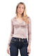 Guess Women's Blouse Long Sleeve Pink