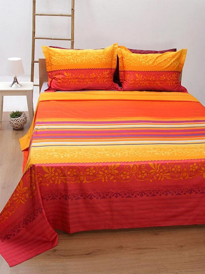 Sunshine Сет Чаршафи 235x260см. Satin Satin printed 50204 4бр