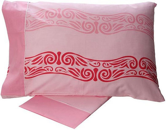 Sunshine Sheet Sets Single 160x260cm. Cotton Feelings Printed Pink 3pcs