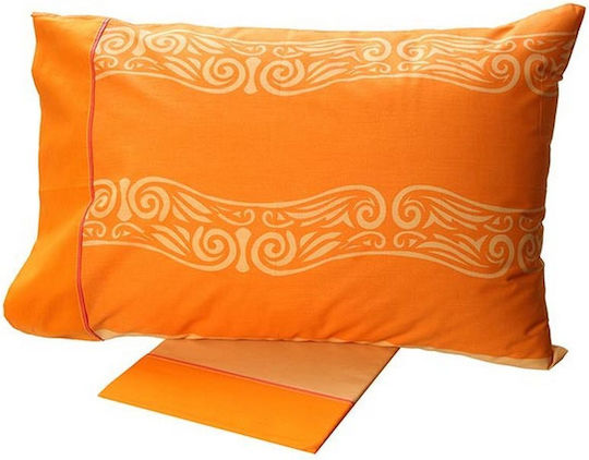 Sunshine Cotton Feelings Εμπριμέ Σετ Μονό 3τμχ 160x260εκ. Orange