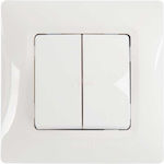 Legrand Recessed Wall Switch Lighting Two-Way with Frame White