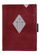 Leather Men's Wallet Cards with RFID Red