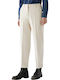Women's Fabric Trousers Creme.