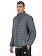 Club Herren Winter Jacke Lässig Γκρι.