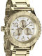 Nixon Women's Watch Chronograph with Gold Metal Bracelet