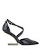 Γόβες με Ψηλό Τακούνι Black Wrinkle Patent