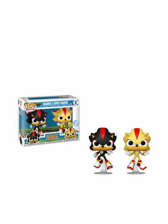 Funko Pop! Jocuri: Sonic The Hedgehog - Pop! Sonic The Hedgehog - Shadow & Super Shadow (Strălucește în Întuneric) Pachet 2 (Exclusiv) Ediție Specială