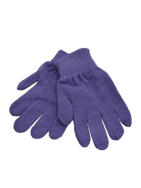Brims and Trims Lila Gestrickt Handschuhe