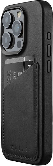 Mujjo Full Wallet Δερμάτινο 1mm Μαύρο (iPhone 15 Pro)