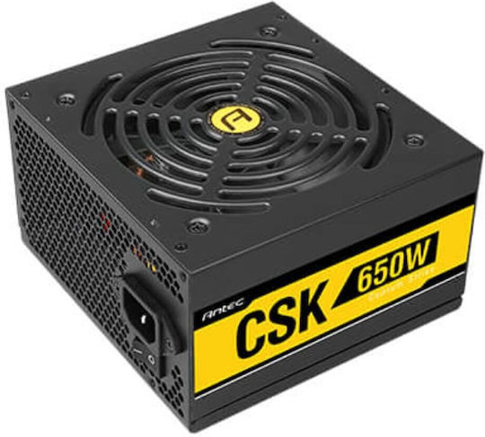 Antec CSK 650 650W Μαύρο Τροφοδοτικό Υπολογιστή Full Wired 80 Plus Bronze