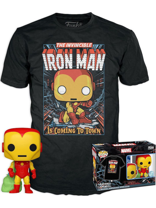 Funko Pop! Tees Marvel: Marvel - Iron Man Glows in the Dark